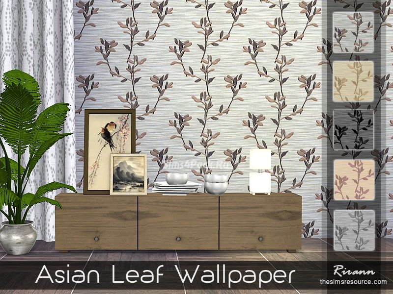 Настенное покрытие "Asian Leaf Wallpaper"