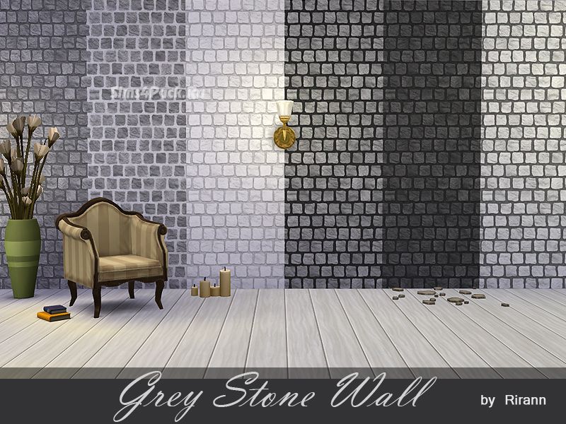 Настенное покрытие "Grey Stone Wall"