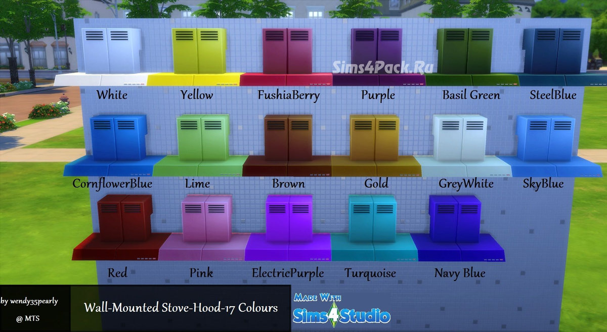 Яркая вытяжка "Wall-Mounted Stove Hood Recolors"