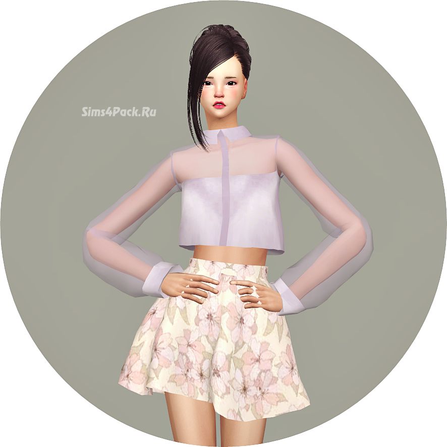 Блузка "New See-through Crop Blouse"
