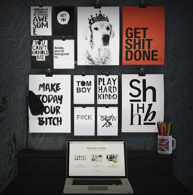Набор декоративных постеров "Small clip poster set"