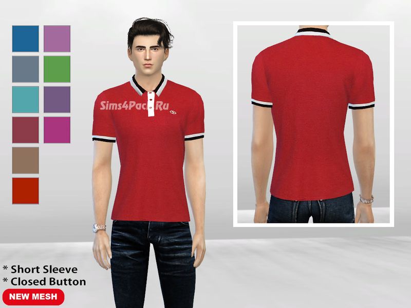 Рубашка поло "Dippin Color Closed-Button Polo"