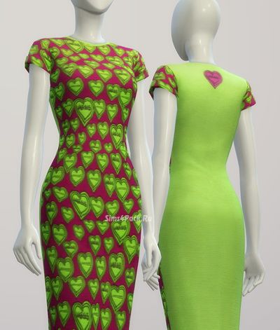 Платье "Green Heart Dress by Versus"