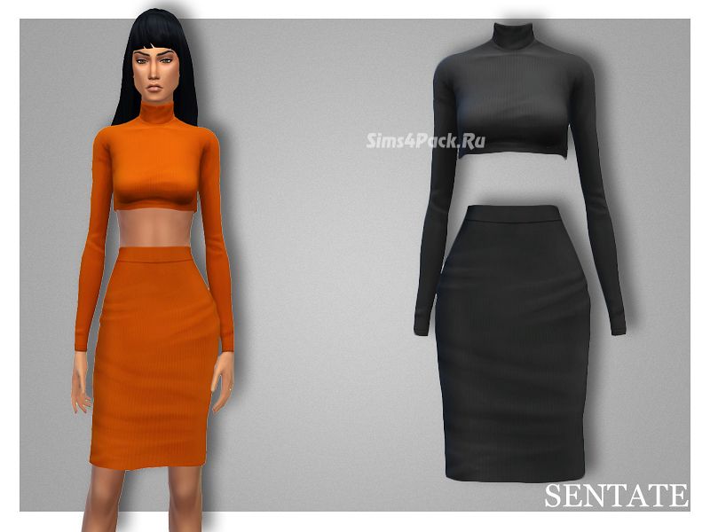 Комплект одежды "Verity Polo Neck & Pencil Skirt (Set)"