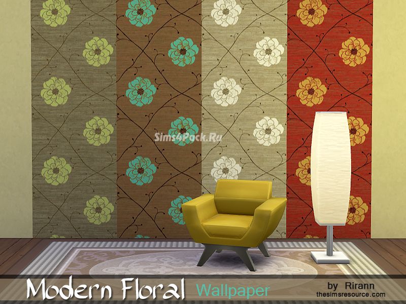 Настенное покрытие "Modern Floral Wallpaper"