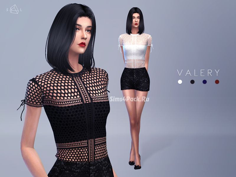 Футболка "Panelled Lace Tee VALERY"