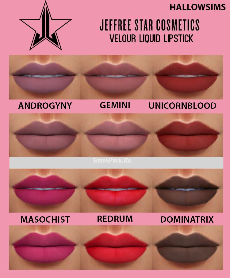 Помада "HALLOWSIMS Jeffree Star Velour Liquid Lipstick"