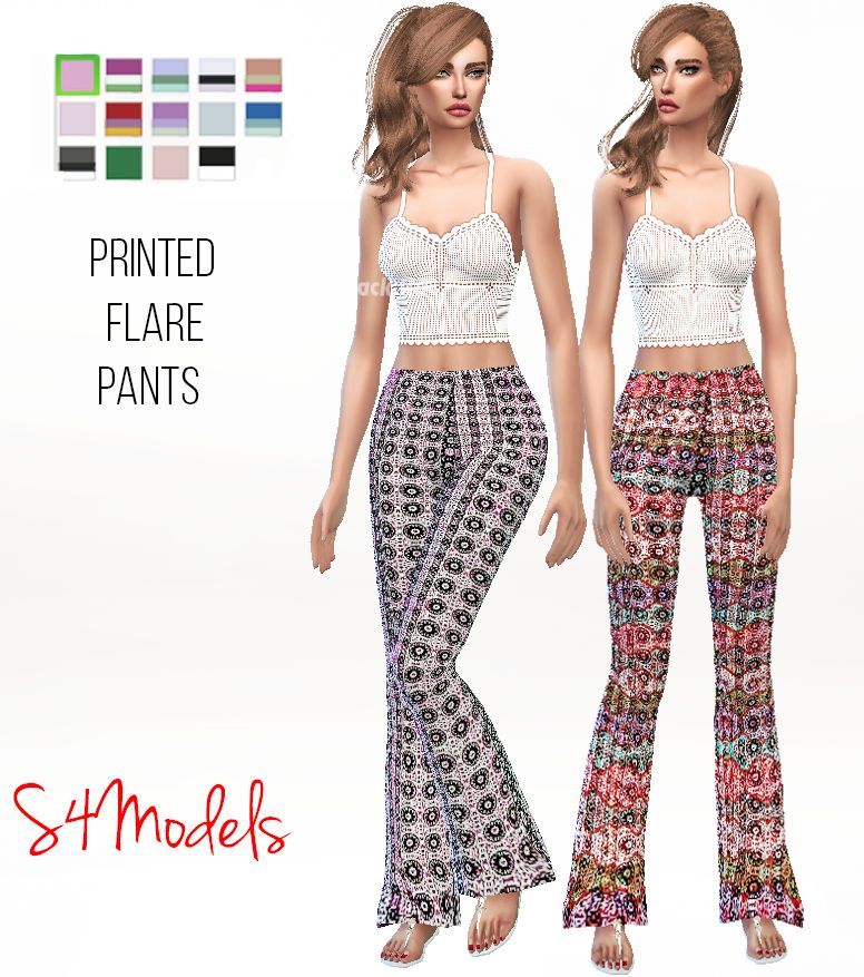 Штаны "Printed flare pants"
