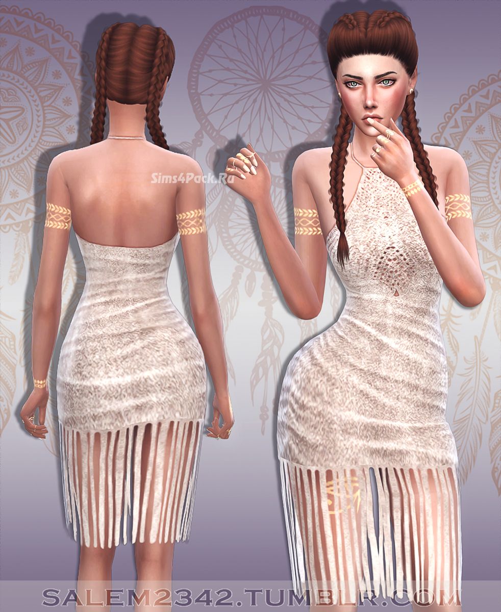 Платье "Suede Fringe Dress"