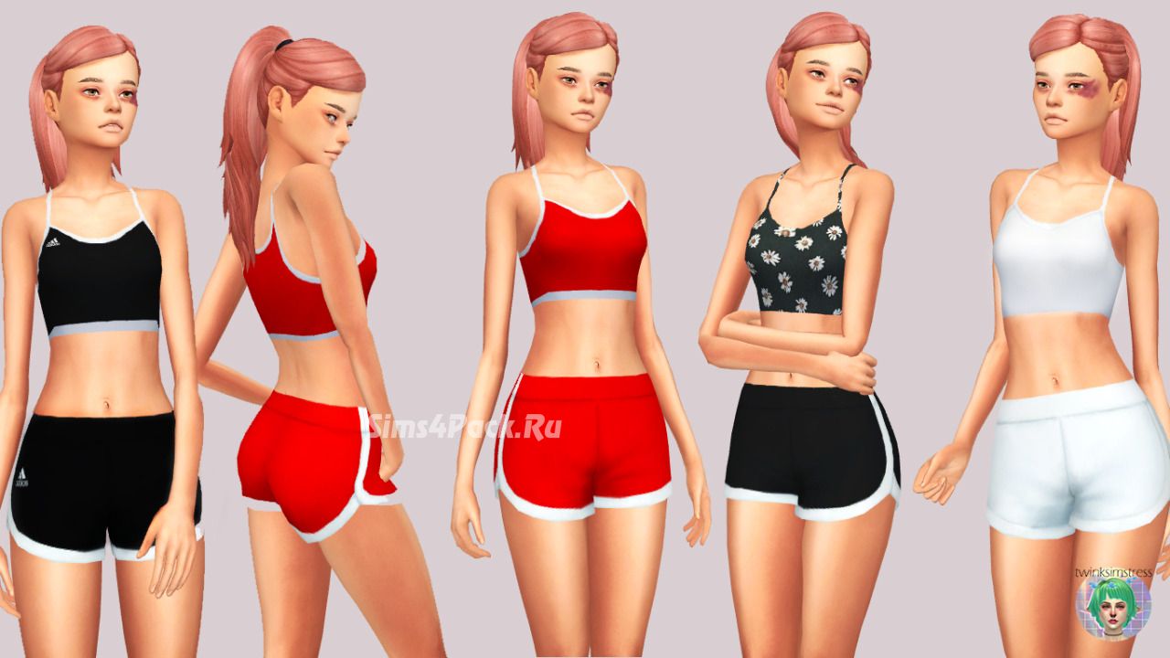 Спортивный комплект "Basic Gym Shorts and Top"