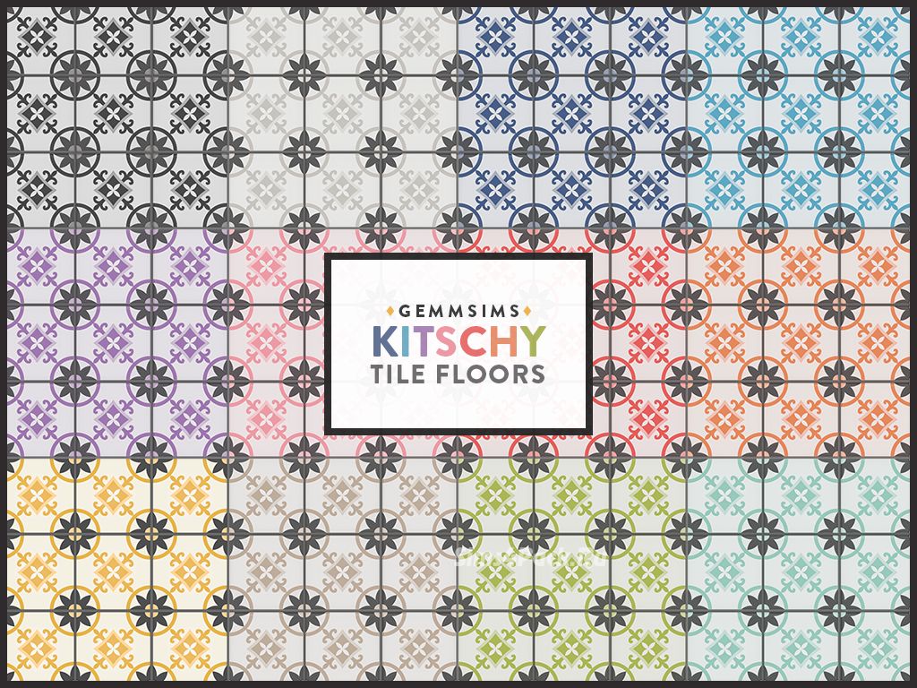 Напольное покрытие "Gemmsims Kitschy Tile Floors"