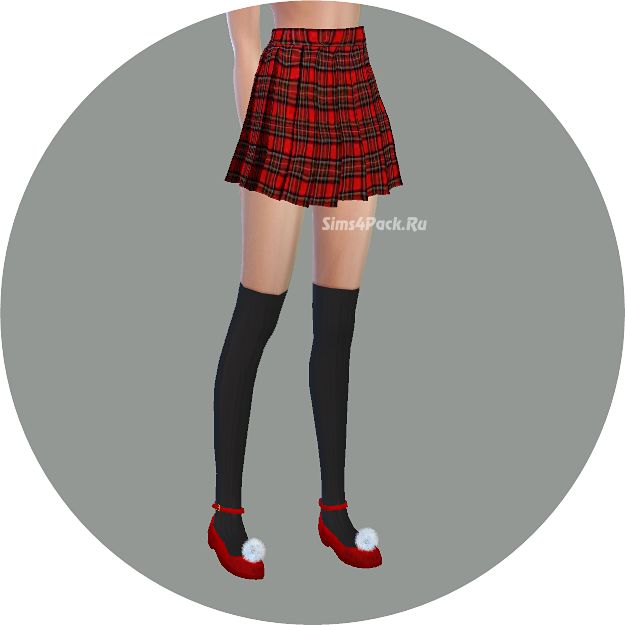 Юбка "real pleats mini skirt V2 checked"