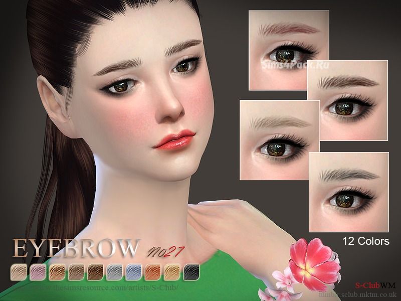 Брови "WM thesims4 Eyebrows27 F"