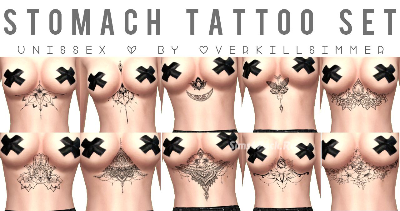 Тату сет "Stomach Tattoo Set"