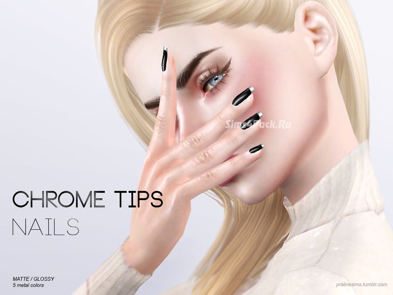 Маникюр "Chrome Tips Nails N15"