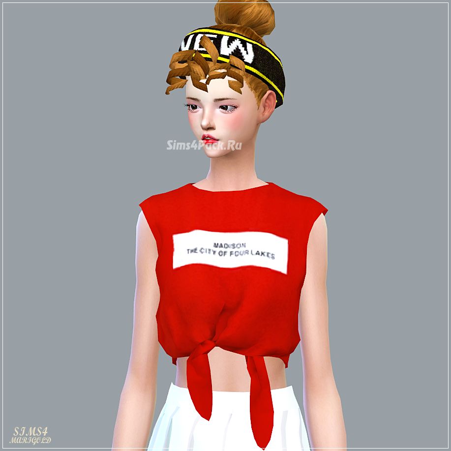 Топ "Tied Sleeveless Crop Top"