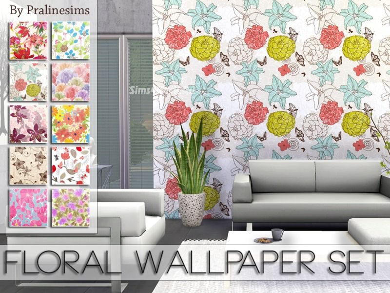 Набор настенных покрытий "Floral Wallpaper Set"