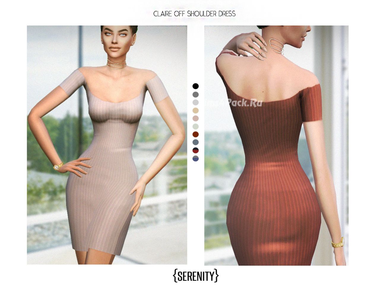 Платье "CLAIR OFF SHOULDER DRESS"