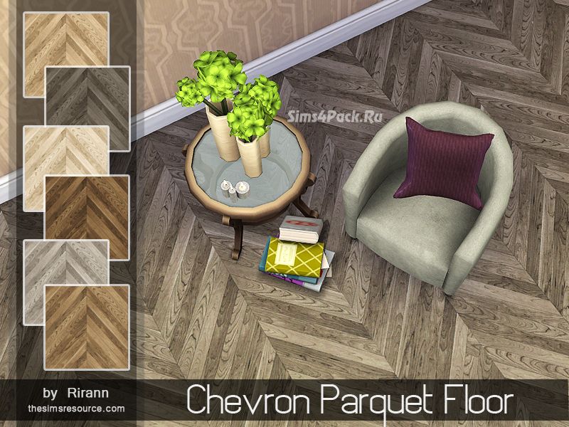Напольное покрытие "Chevron Parquet Floor"