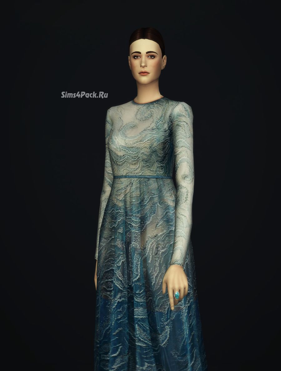 Платье "Glitter Blue Wave Gown"
