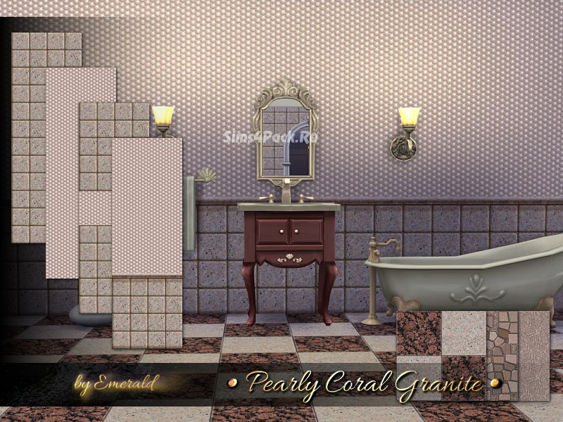 Покрытия для стен и пола "Pearly Coral Granite"