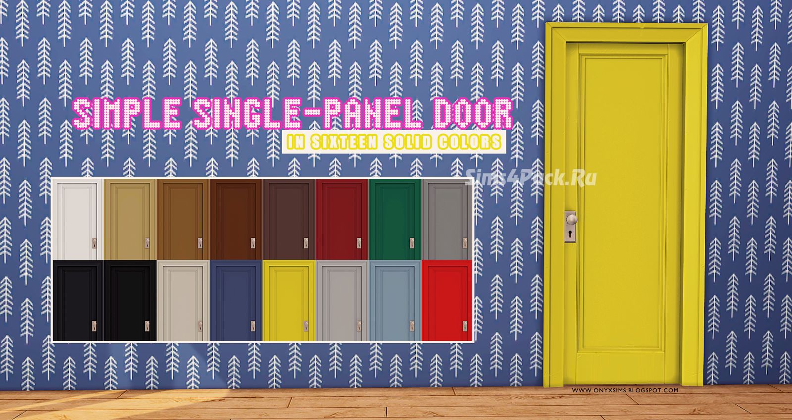 Межкомнатная дверь "SOLID COLORS - SIMPLE SINGLE PANEL DOOR"