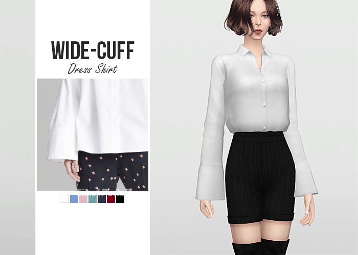 Рубашка "Wide-Cuff  Dress Shirt"