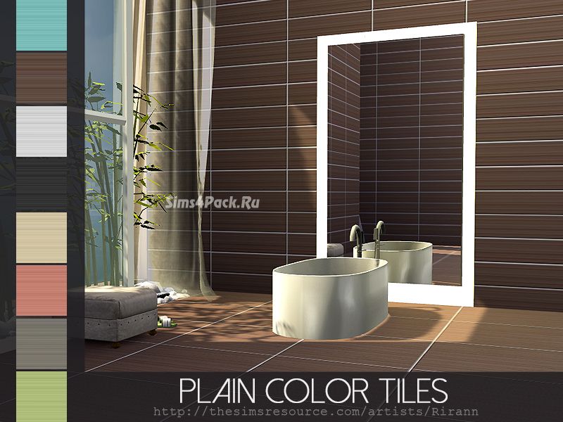 Набор покрытий для стен и пола "Plain Color Tiles Set"