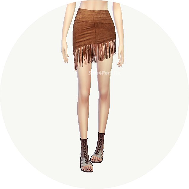 Юбка "fringe asymmetry mini skirt"