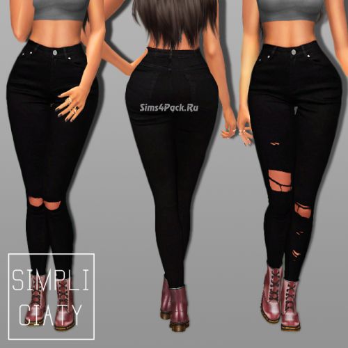 Джинсы "SKINNY RIPPED BLACK JEANS"
