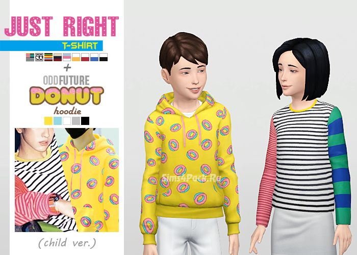 Одежда для детей "Just Right T-Shirt + Odd Future Donut Hoodie"