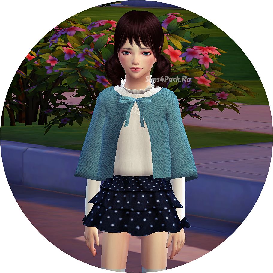Комплект для девочки "girl cape coat & tiered skirt"
