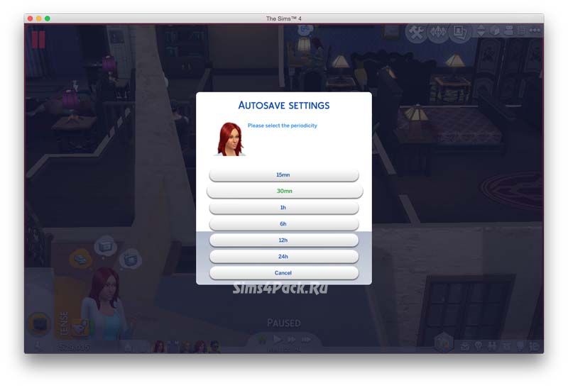 Мод на автосохранение "AutoSave for sims4"