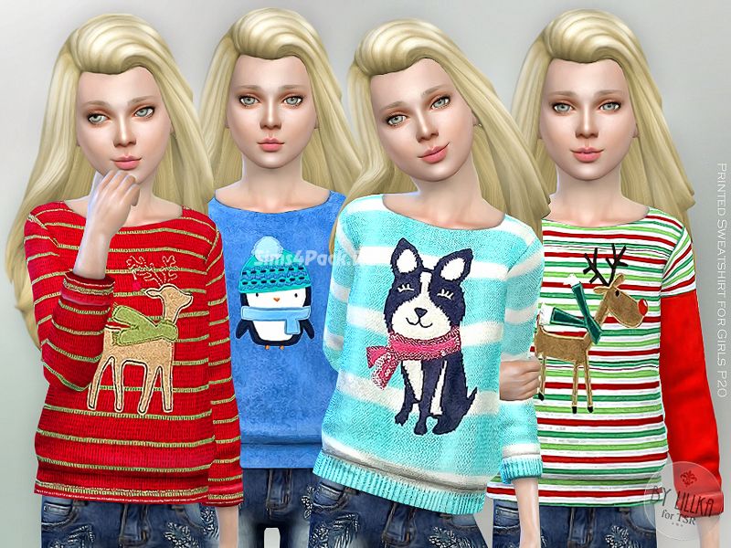 Свитер "Printed Sweatshirt for Girls P20"