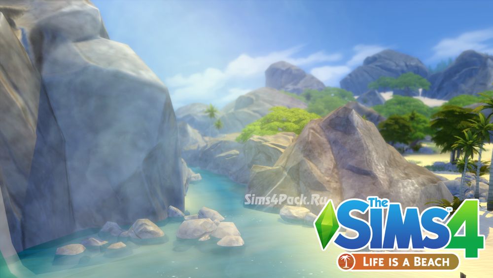 Мод Гранит Бич "The Sims 4 Life Is A Beach"