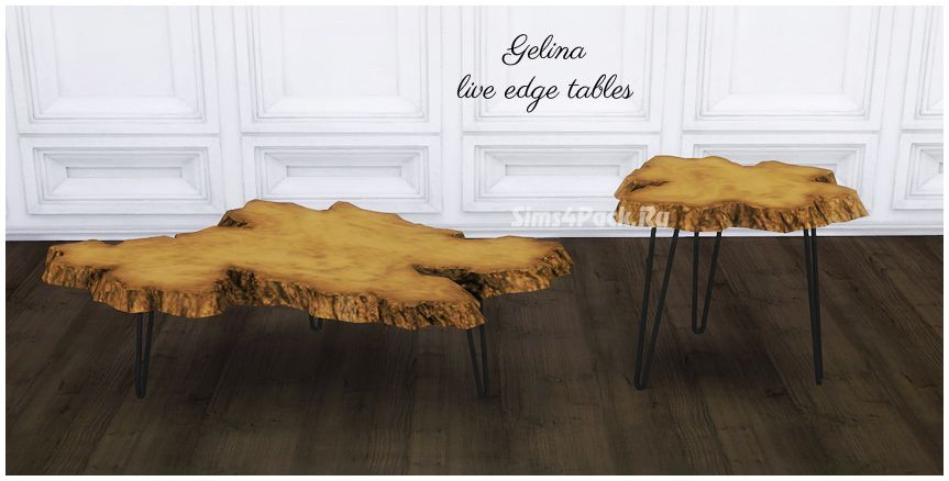 Комплект декоративных столиков "Gelina live edge tables"