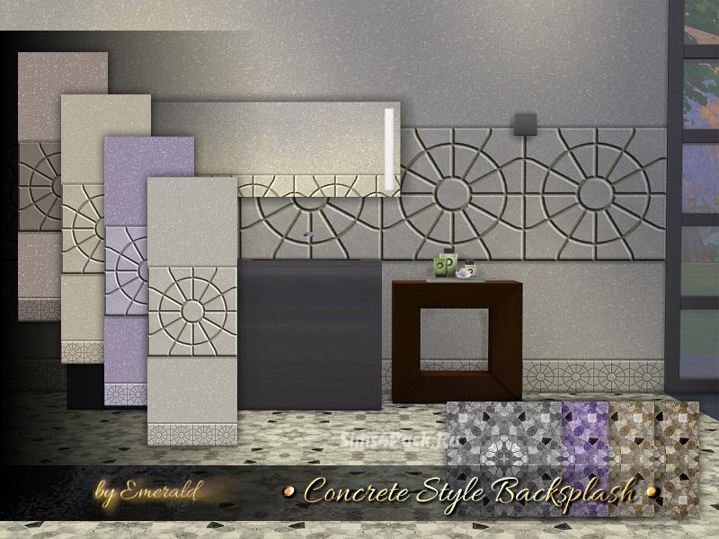 Набор покрытий для стен и пола "Concrete Style Backsplash"