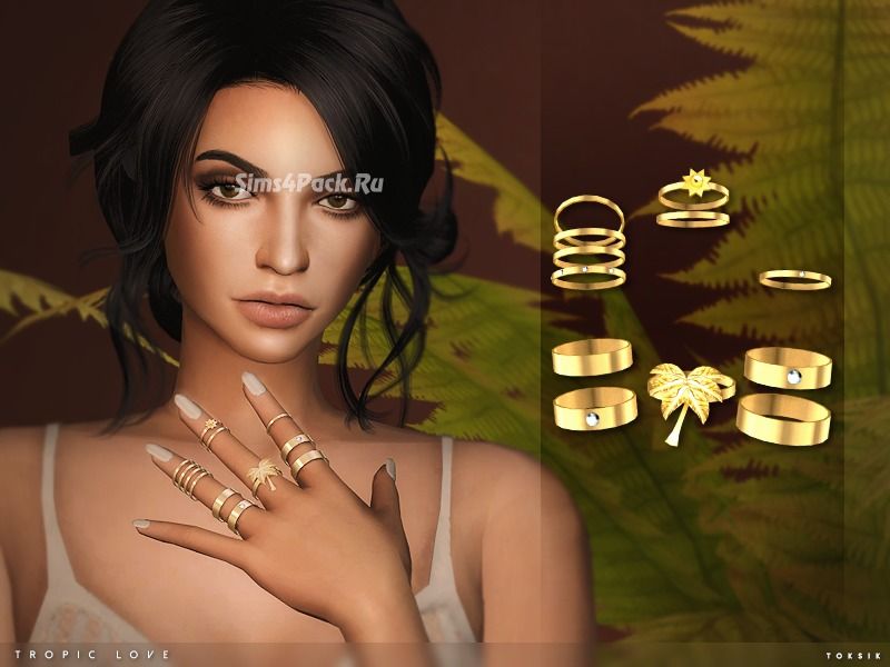 Комплект колец "Tropic Love Rings"