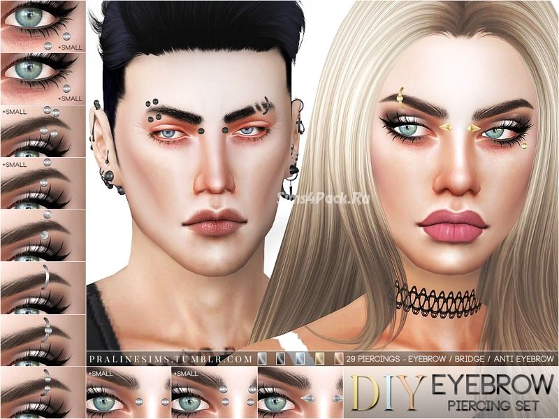 Набор "DIY Eyebrow Piercing Set"