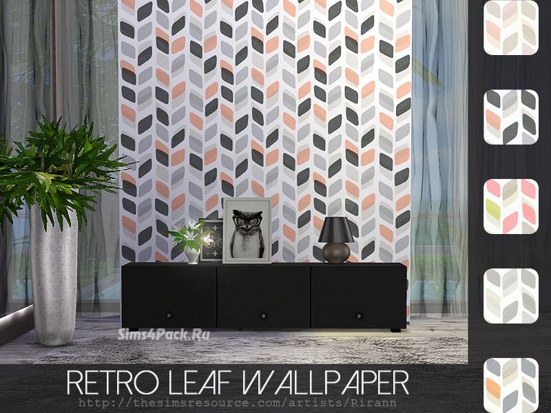 Обои "Retro Leaf Wallpaper"