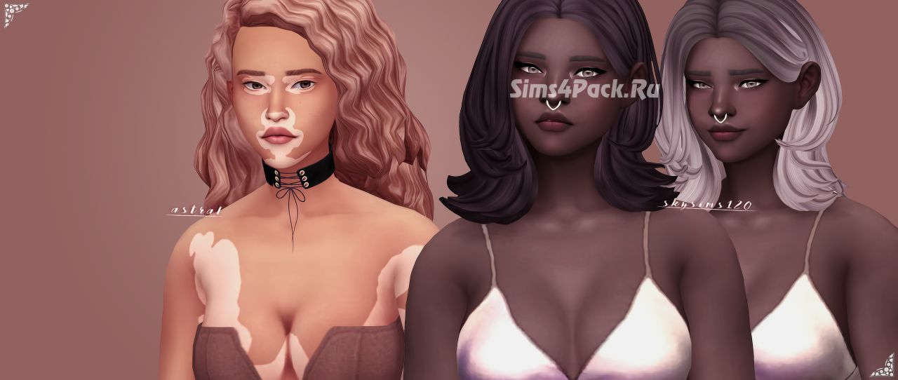 Набор причесок "astral & skysims 120 recolored + ombre’d"