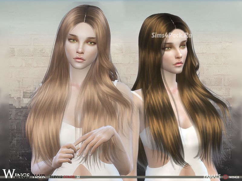 Прическа "WINGS HAIR SIMS4 ELEV112 F"