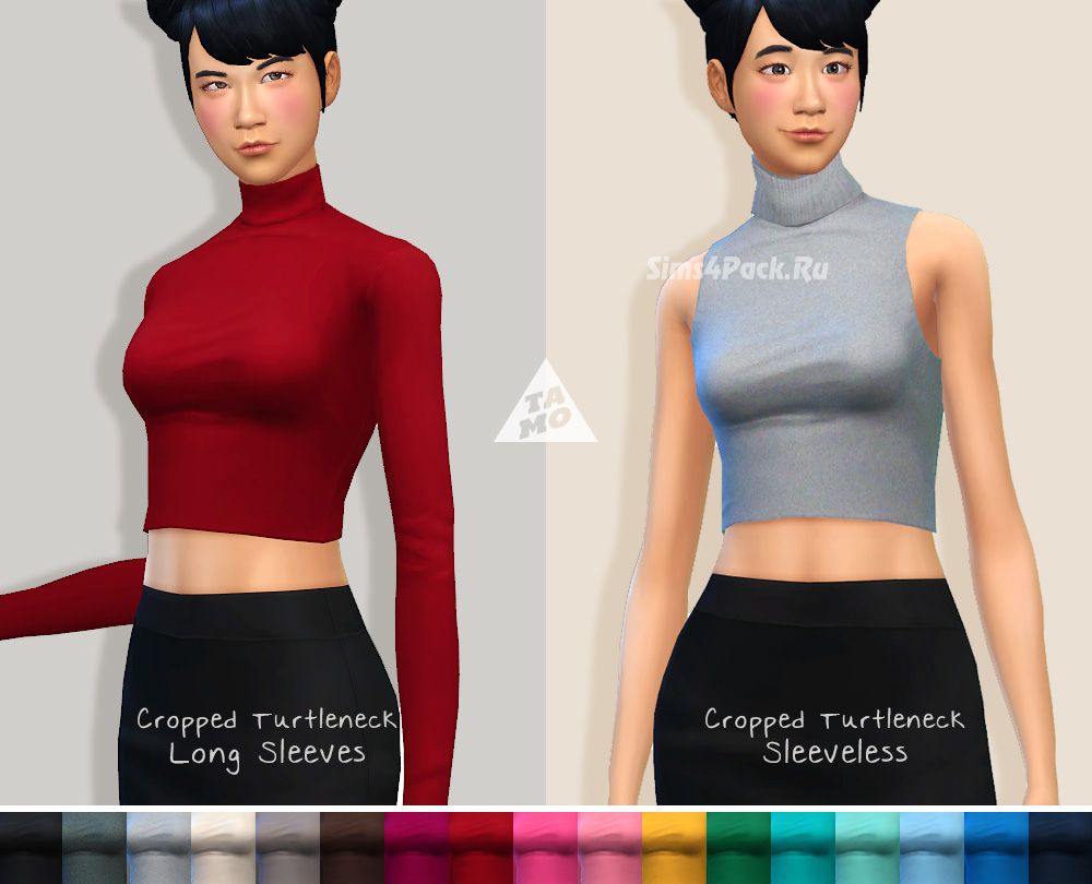 Топы "Cropped Turtlenecks"