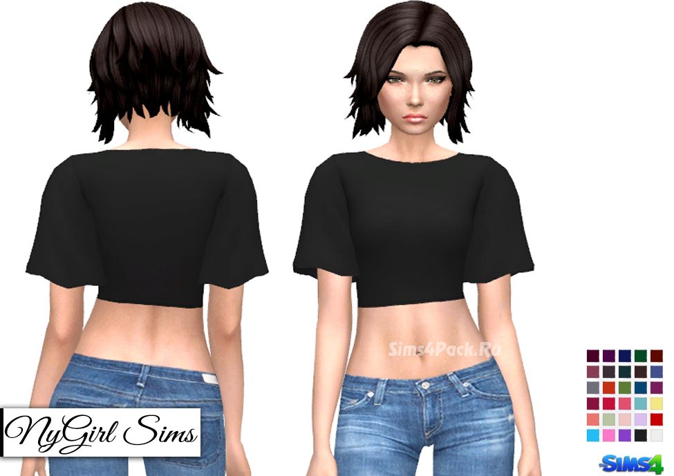 Топ "Flare Sleeve Crop Top"