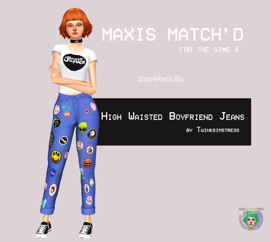 Джинсы "High Waisted Boyrfiend Jeans"
