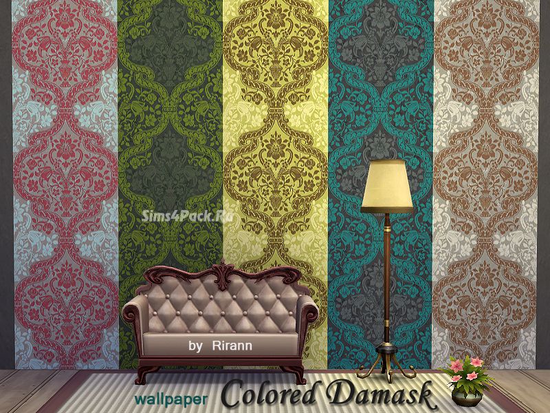 Обои "Colored Damask Wallpaper"