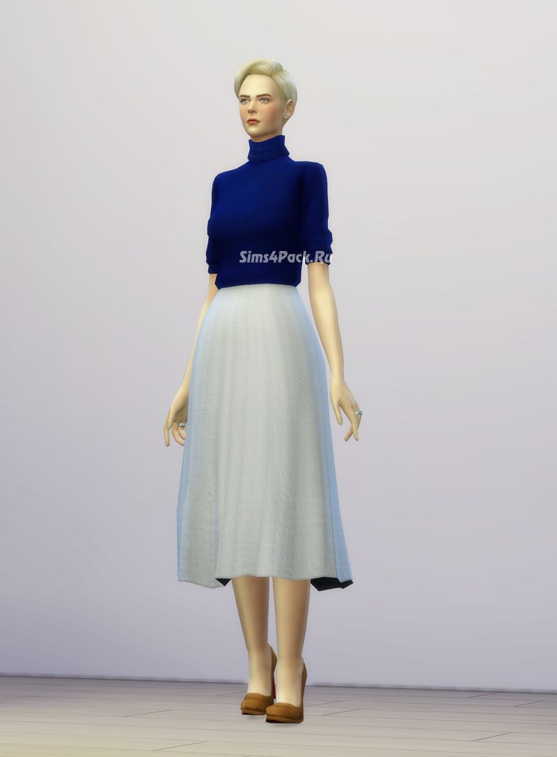 Комплект "Half Sleeves Turtle-Neck Sweater Dress"