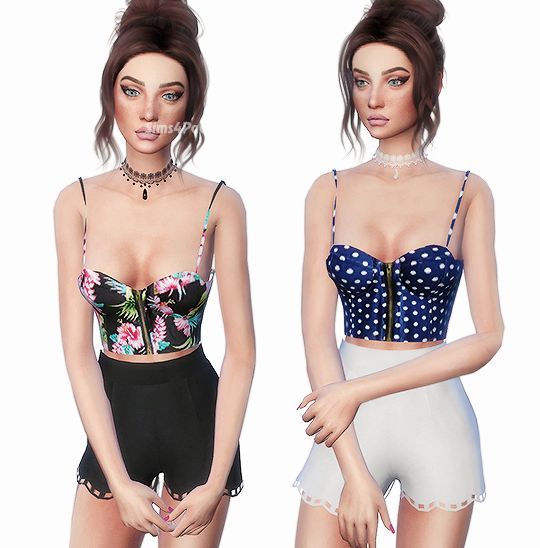 Топ "ZIPPED BUSTIER TOP"