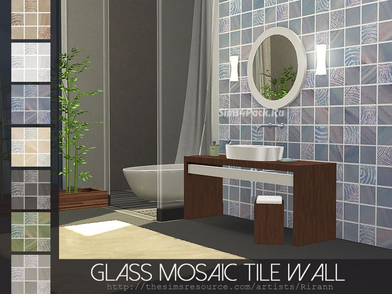 Настенное покрытие "Glass Mosaic Tile Wall"