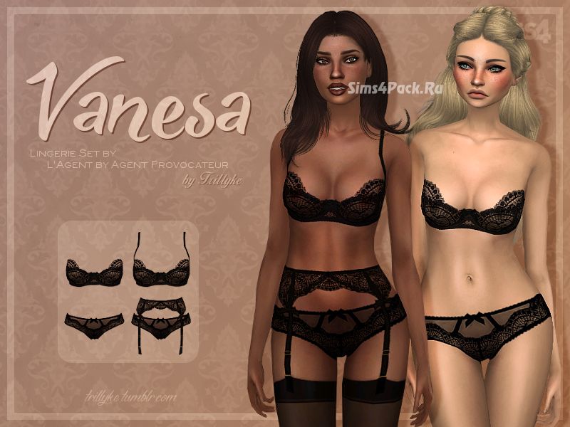 Коллекция нижнего белья "BLACK LINGERIE COLLECTION (SALLY & VANESA)"